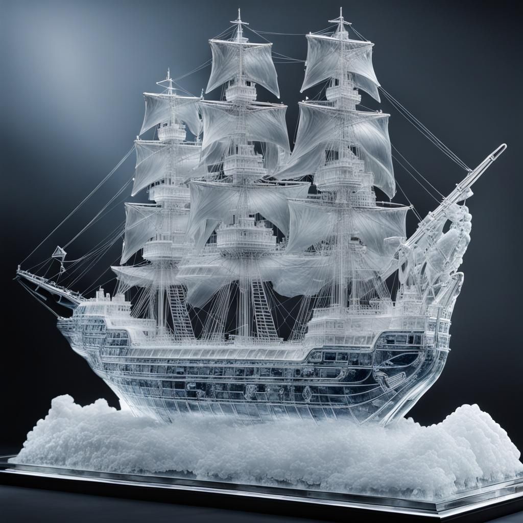 Ice Sculpture Ship  by @Artificial Incompetence