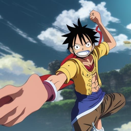 luffy's gear 5 one piece, anime, Stable Diffusion