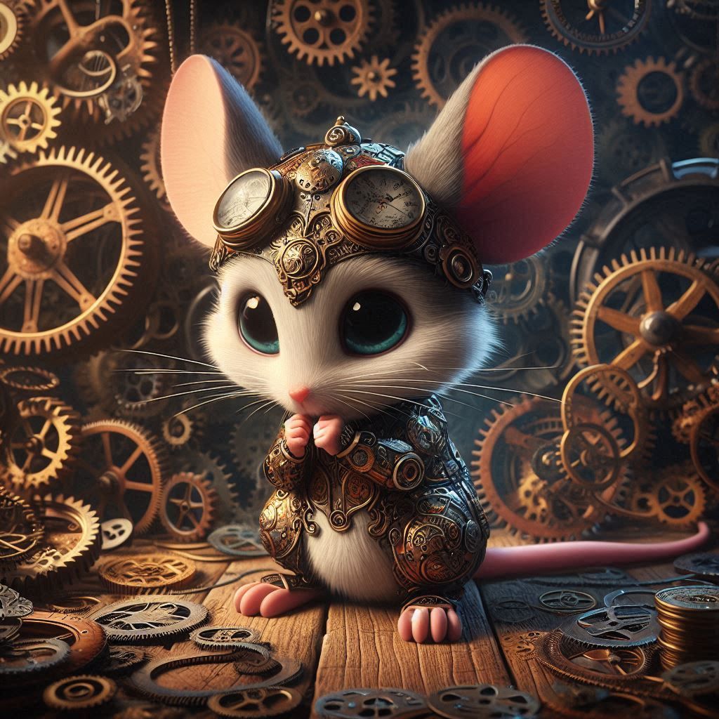 Shy Steampunkgodmother Mouse