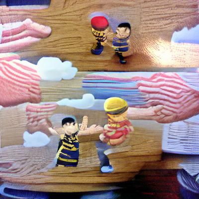 Ness from Earthbound and Lucas from Mother 3 High-Fiving eac...