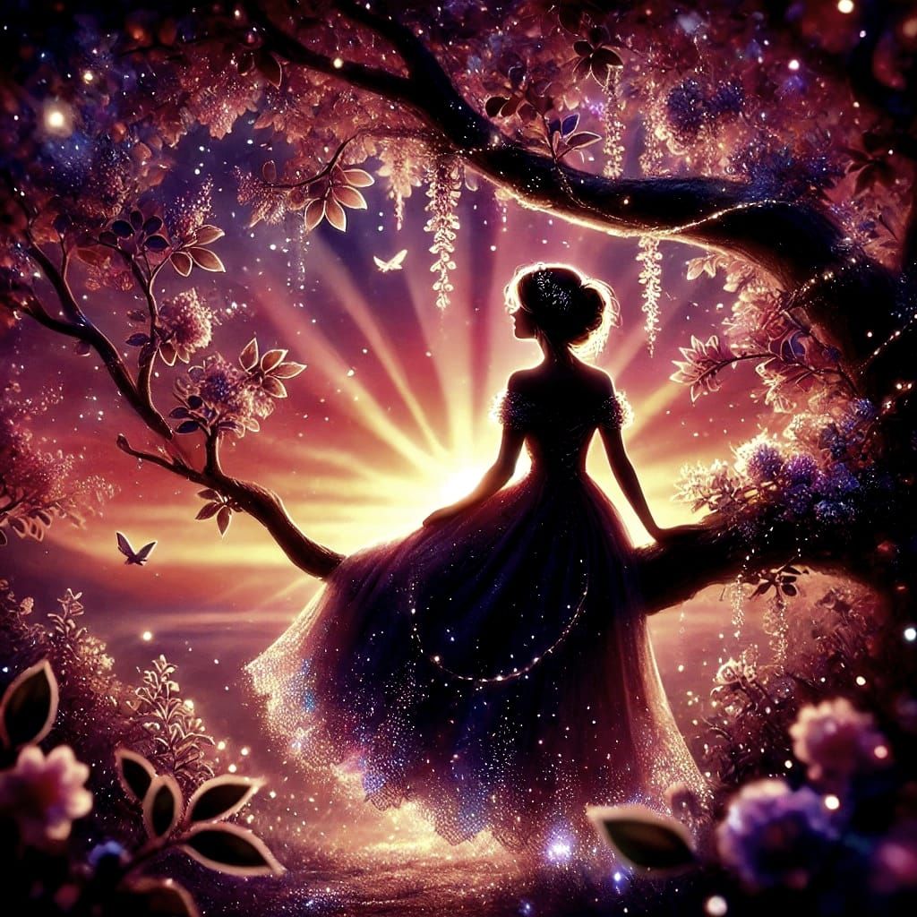 Silhouetted sunset beauty