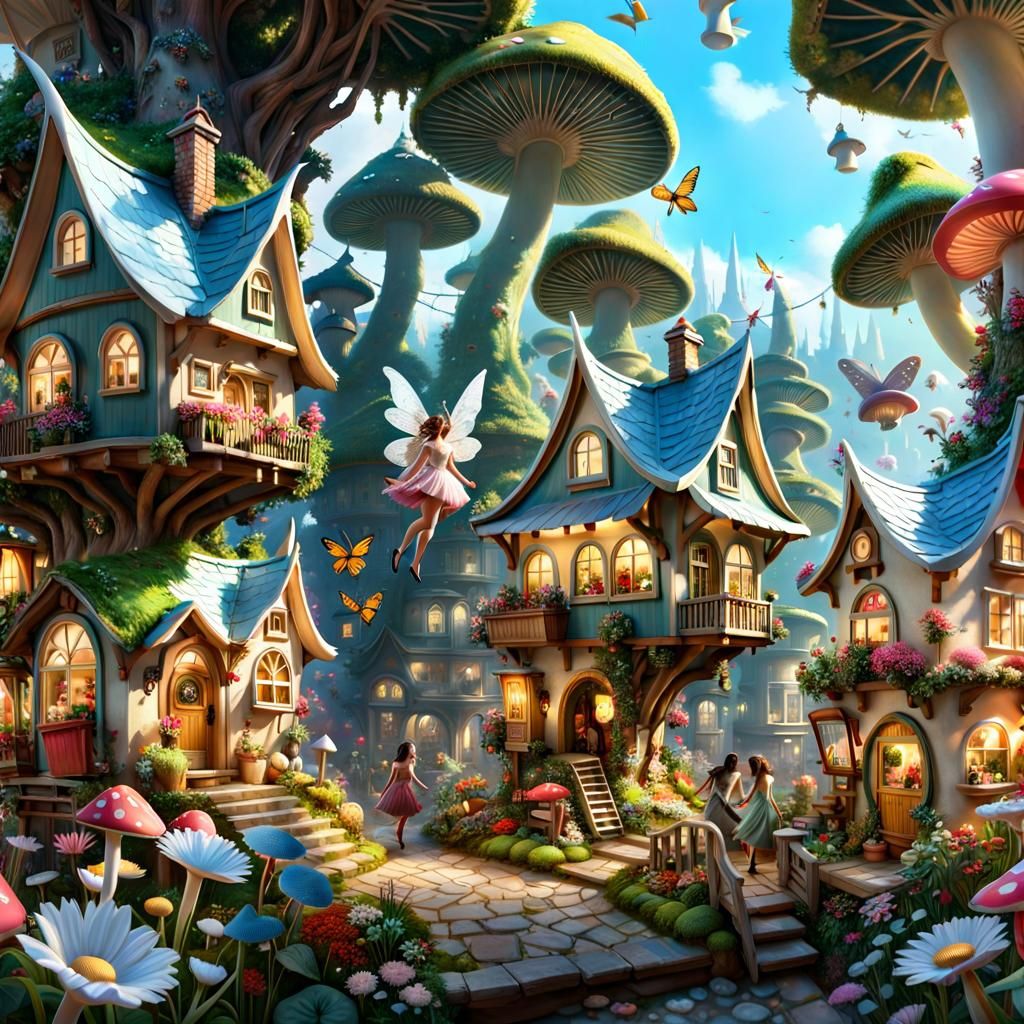 Fairy Village  by @Chief_Runs-with-scissors
