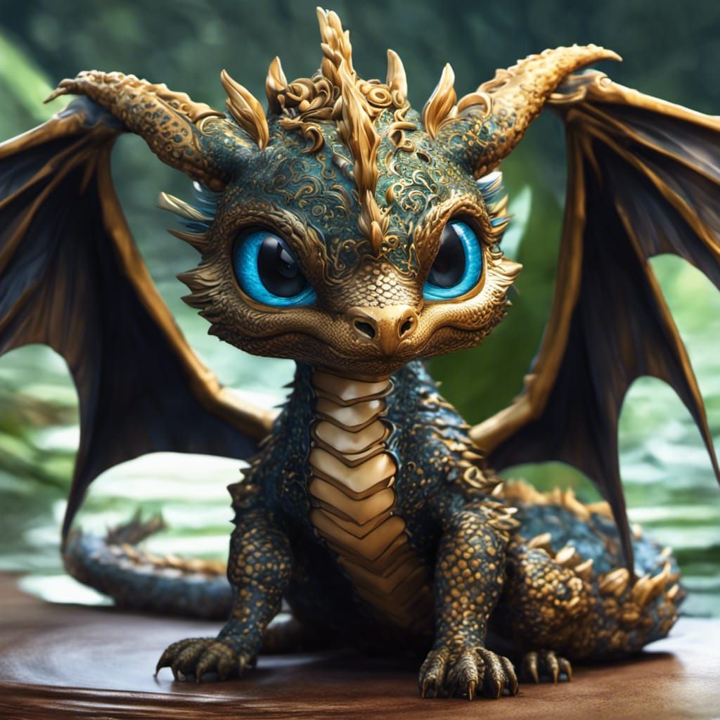 Chibi baby dragon - AI Generated Artwork - NightCafe Creator