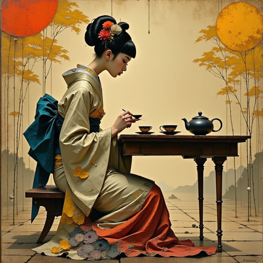 Serving Tea  by @Carol B