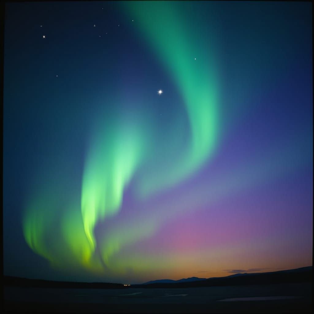 A cinematic view of the Northern Lights