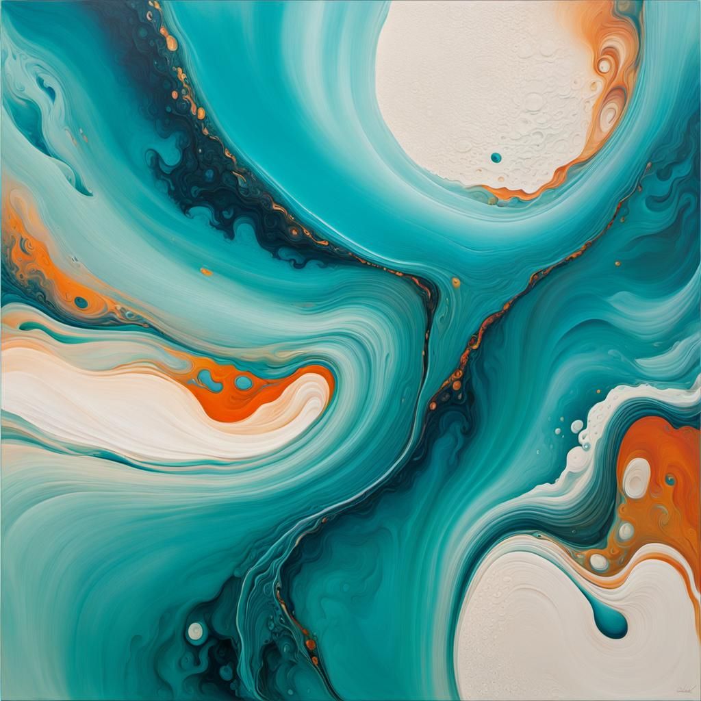 Quadri realizzati con tecnica fluid painting piena di colori