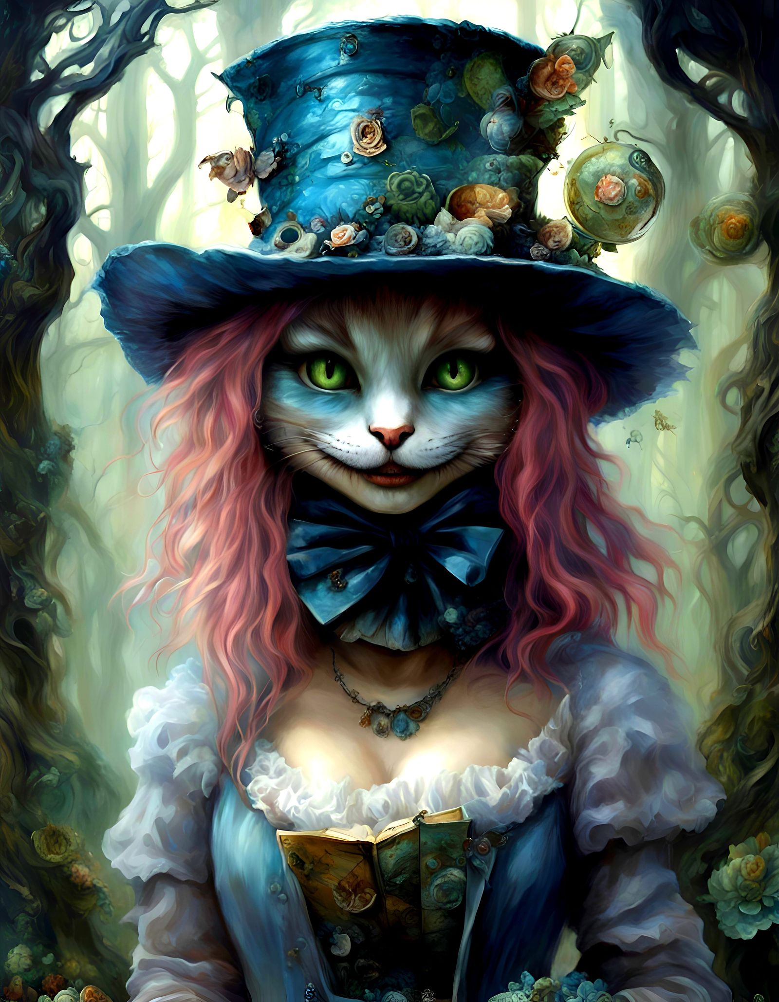 The Cheshire Cat puts a spell on Alice
