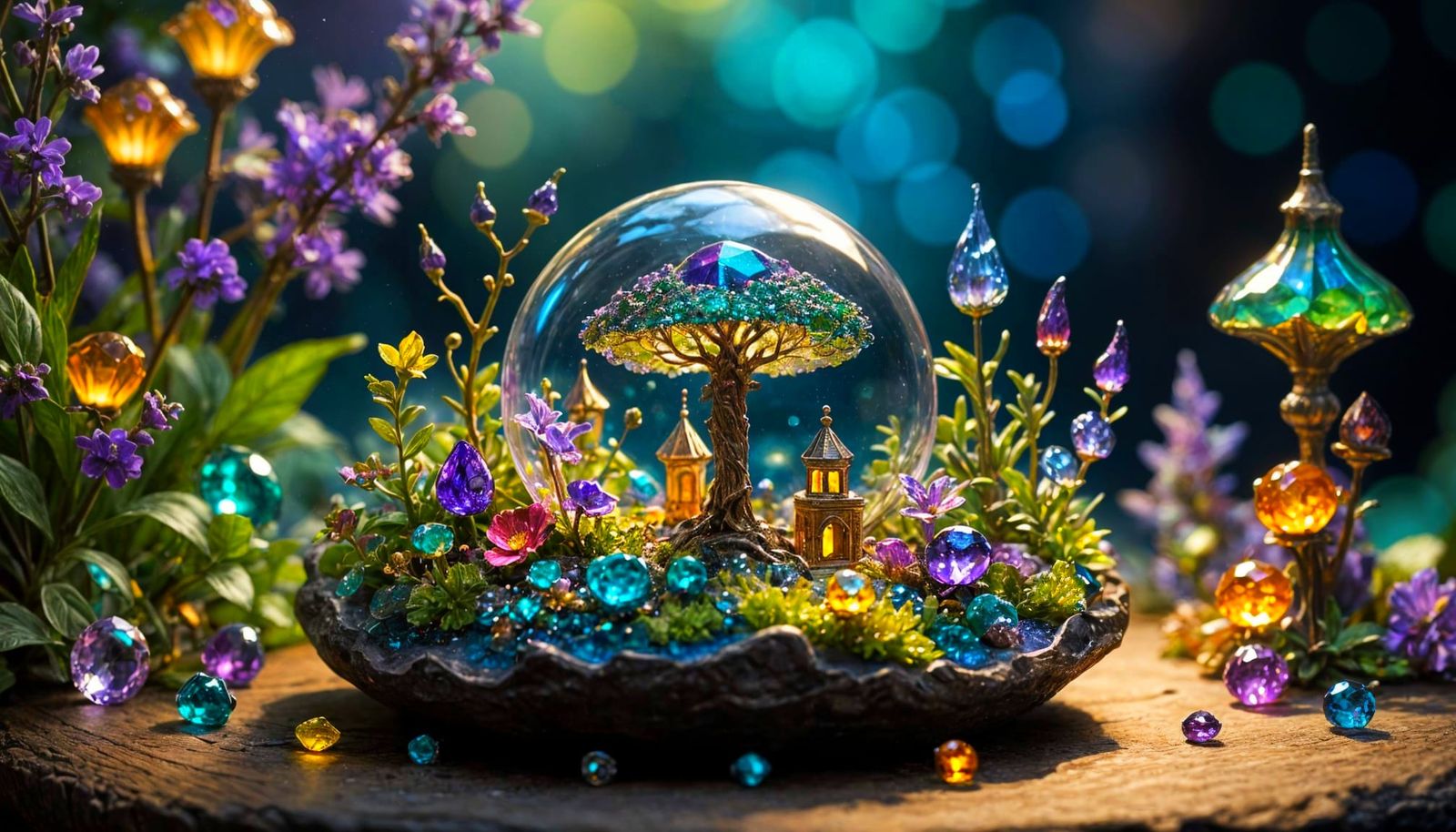 gemstone landscape  by @Harmanna