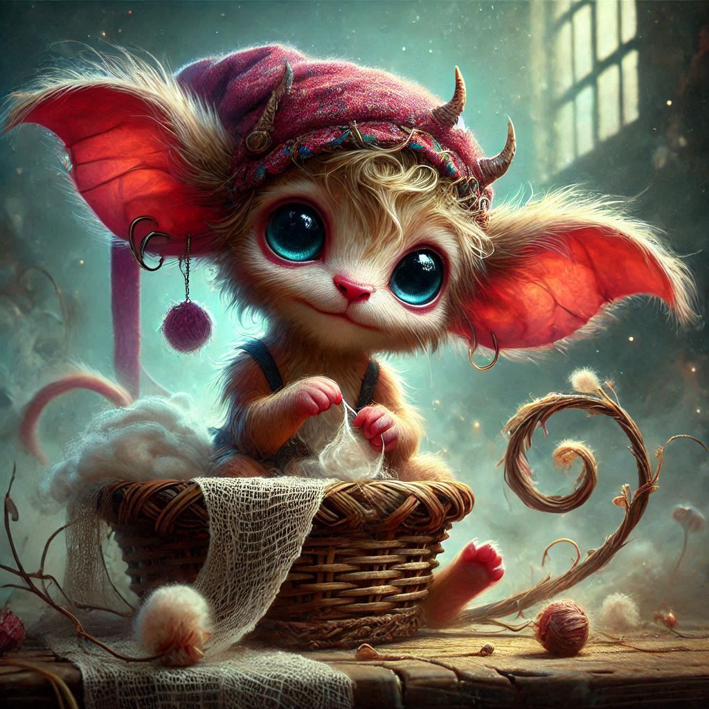 adorable fairy-tale fantasy creature portrait..
