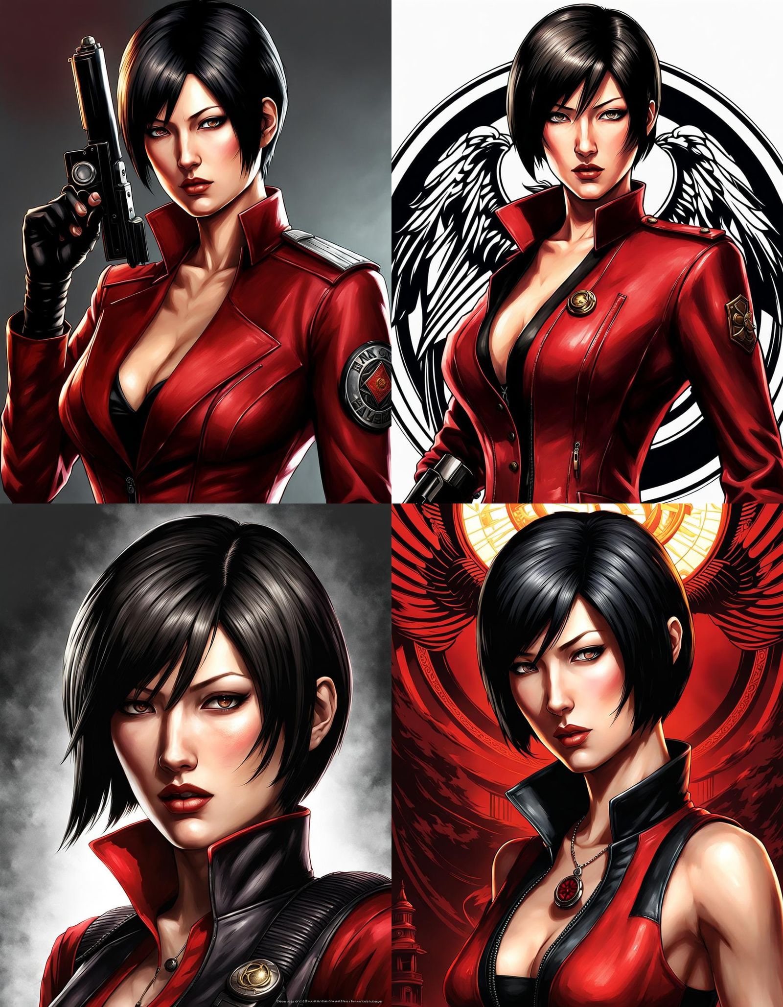 Ada Wong from Resident Evil 4, hd version, portrait,, Stable Diffusion
