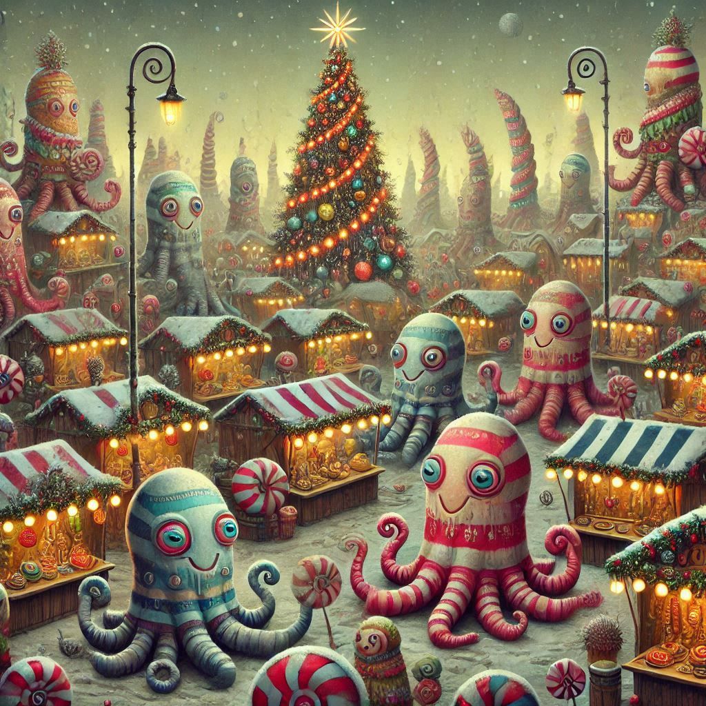 Christmas market in octopus garden