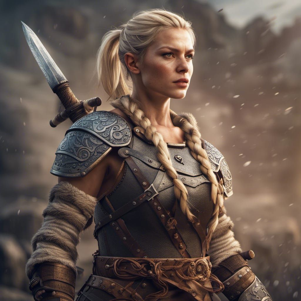 Female Viking Warrior - Ai Generated Artwork - Nightcafe Creator