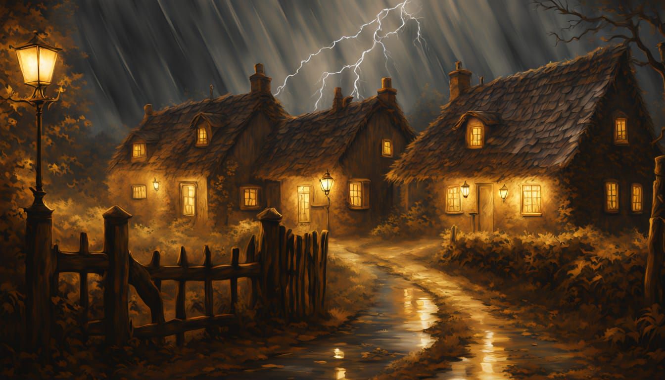 Cozy Cottages in a Big Rain Storm -6  by @Jeff