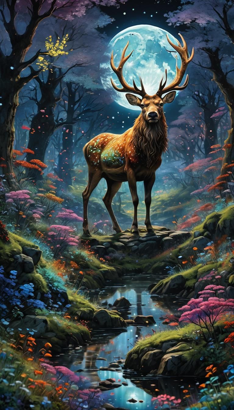 Moon stag  by @Mapleaf100color