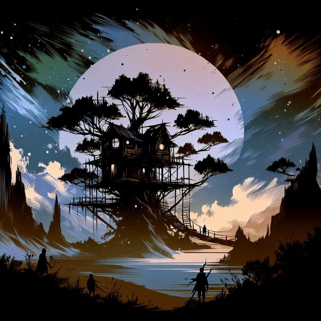 Tree dwelling… - AI Generated Artwork - NightCafe Creator