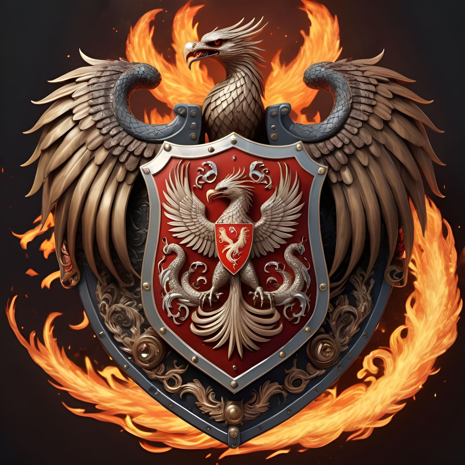 The Double Phoenix Shield  by @Vic Williams