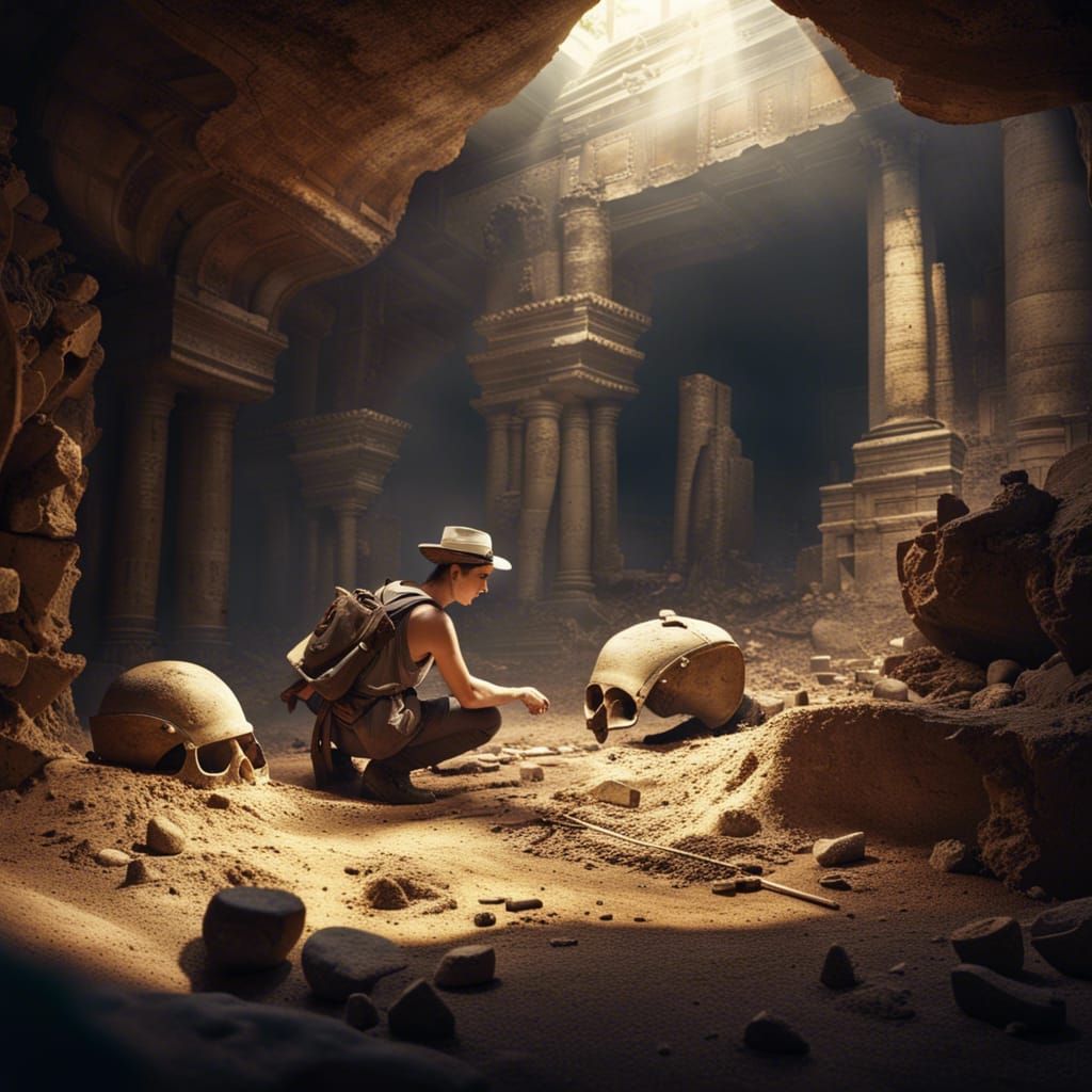 "Whispers from Below: Echoes of Lost Civilizations"  by @Mark_Loves_Coffee_