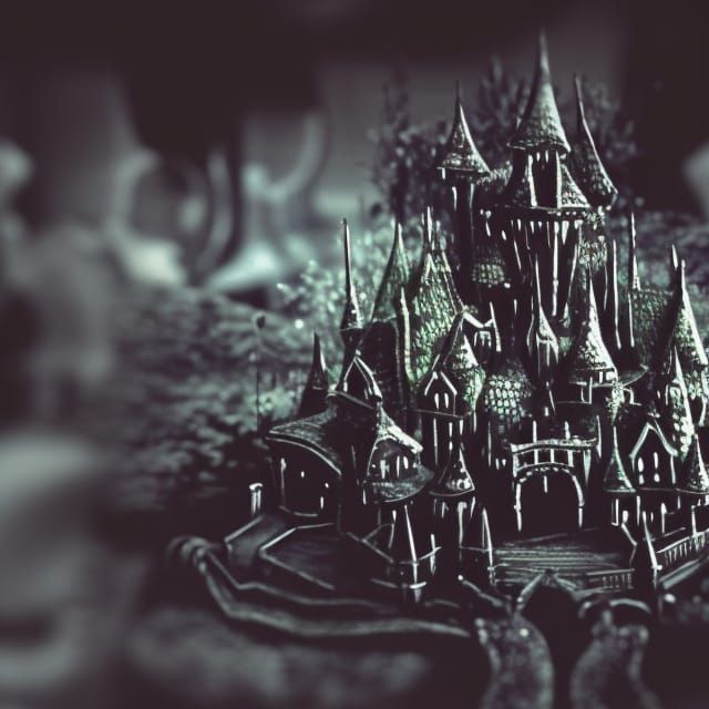 Intricate Fantasy Castle, Deep depth of field, sharp focus, ...