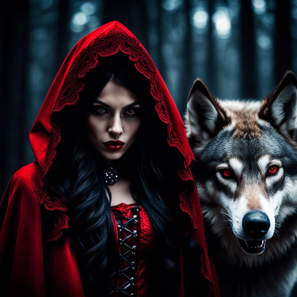 Evil Red Riding Hood - Ai Generated Artwork - Nightcafe Creator