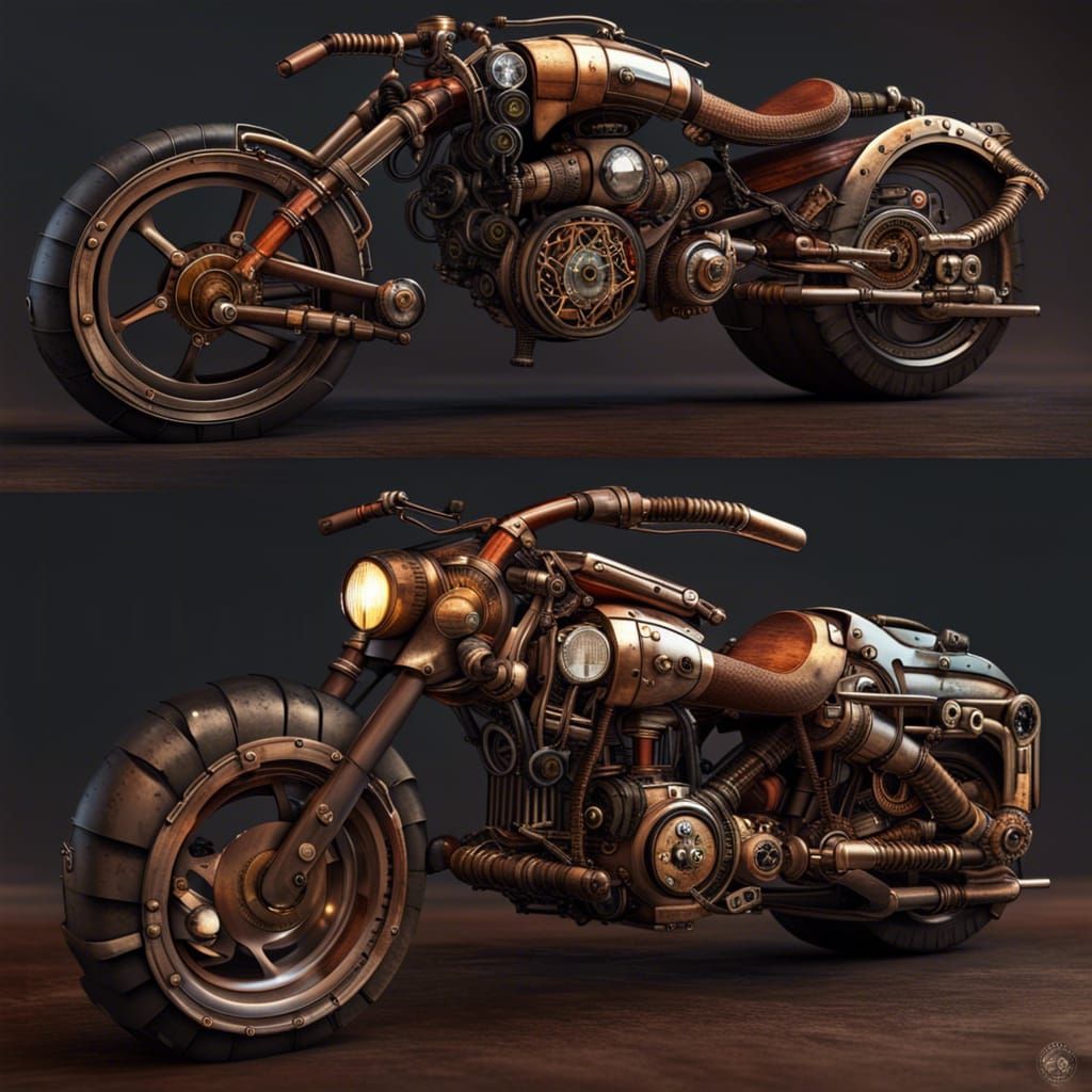 sci fi junker motorcycle - AI Generated Artwork - NightCafe Creator