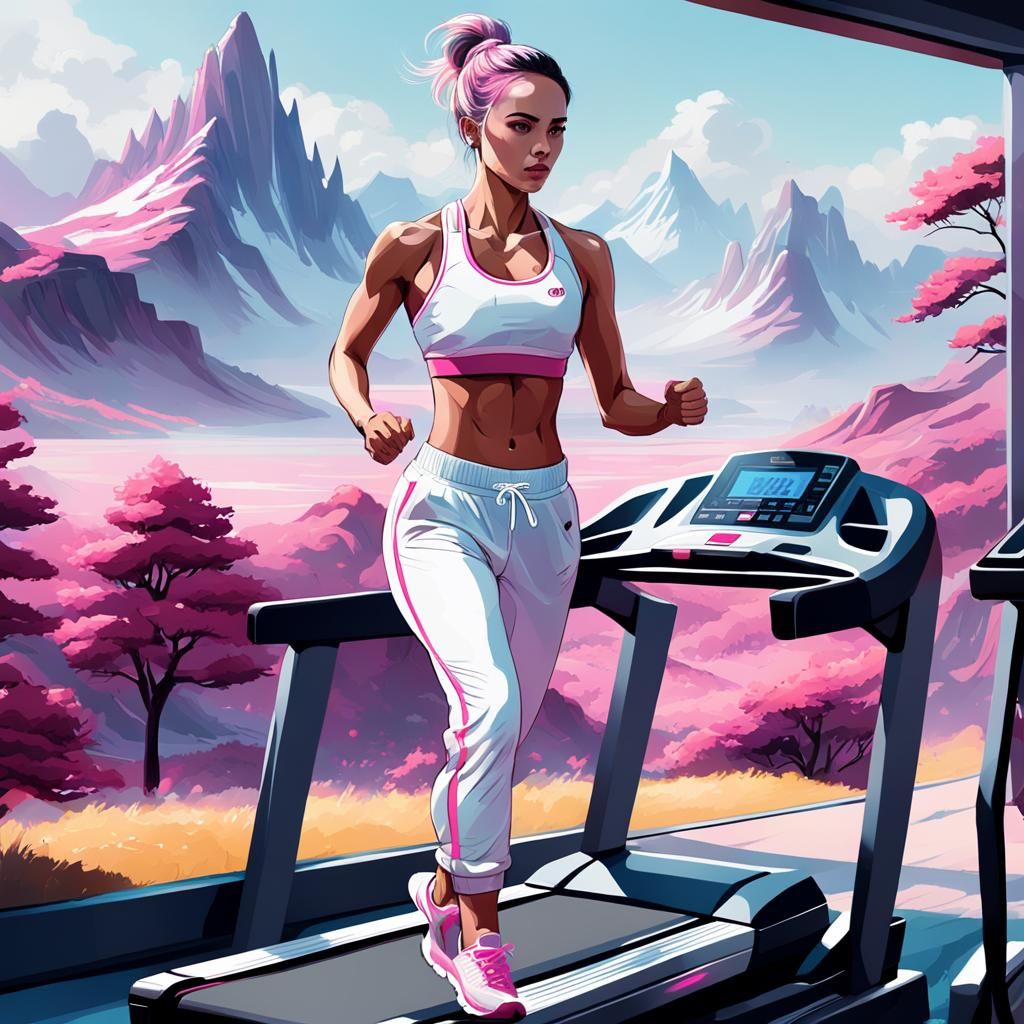 Gym with a view - AI Generated Artwork - NightCafe Creator