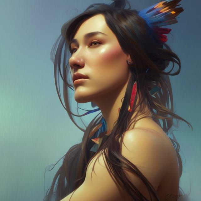 Native Beauty - AI Generated Artwork - NightCafe Creator