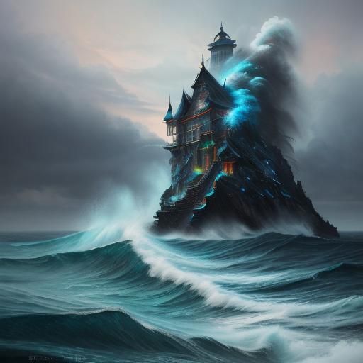 Tsunami's Dark Hour: Urban Disaster in Expressionist Oil