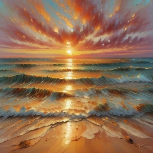 Waves lapping on golden shores <3