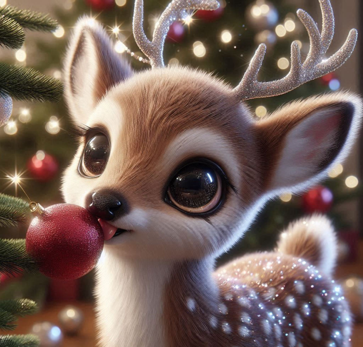 Decorating the Christmas tree