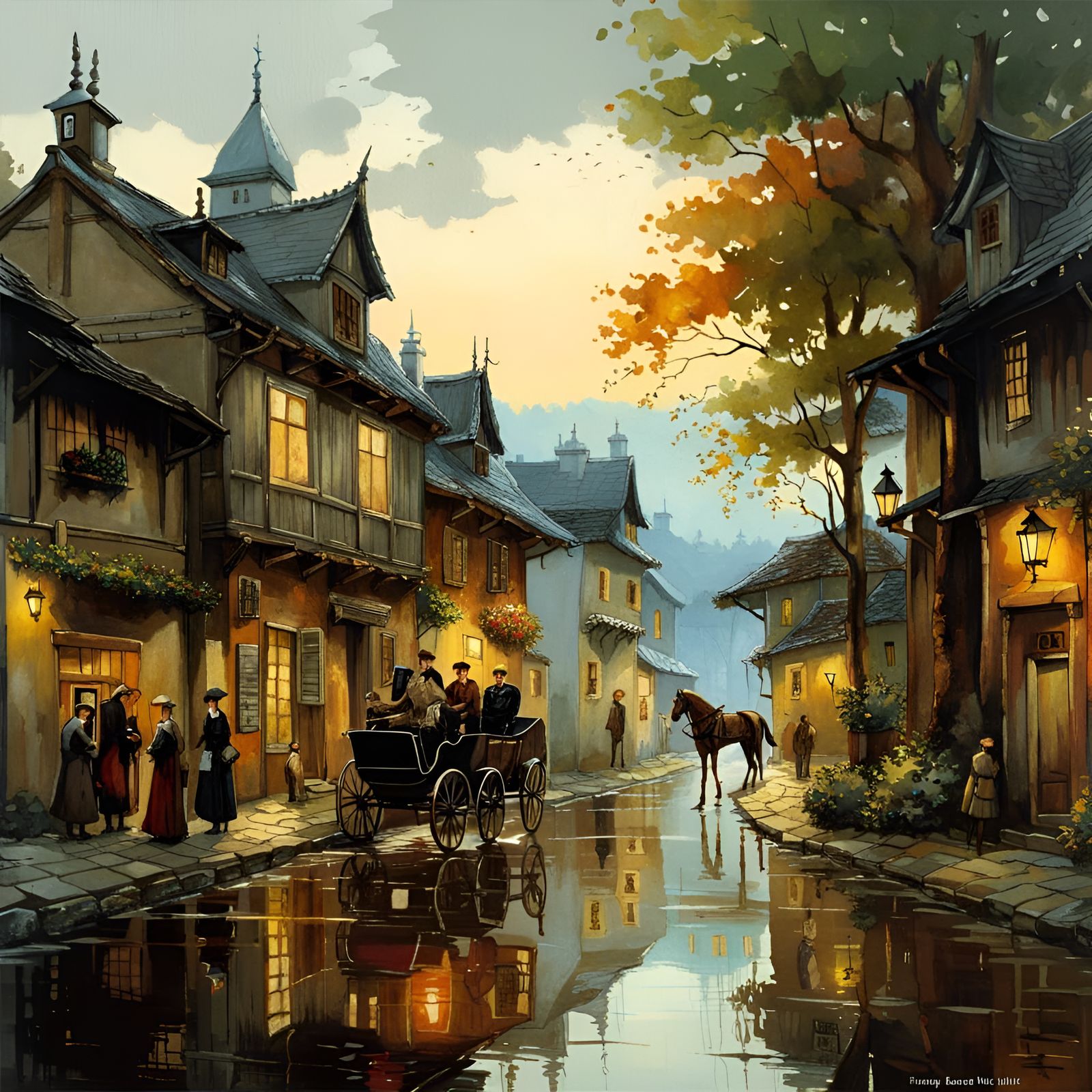 Magnificent Beautiful Village  by @Persian Digital Art