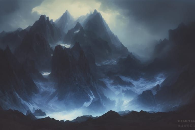 Dark Mountain - AI Generated Artwork - NightCafe Creator