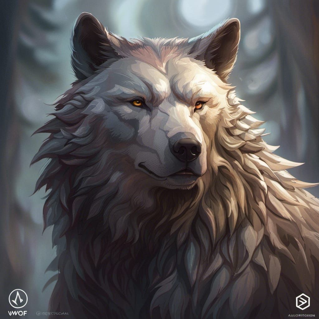 Wolf Bear hybrid - AI Generated Artwork - NightCafe Creator