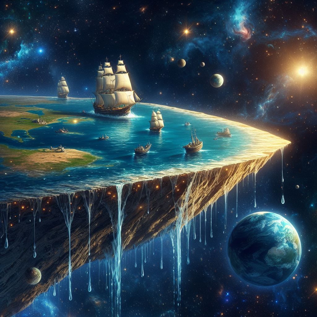 the edge of a flat-earth