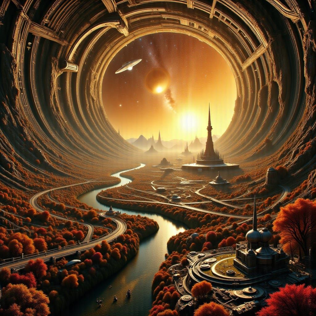 Cosmic Megastructure in Perpetual Twilight