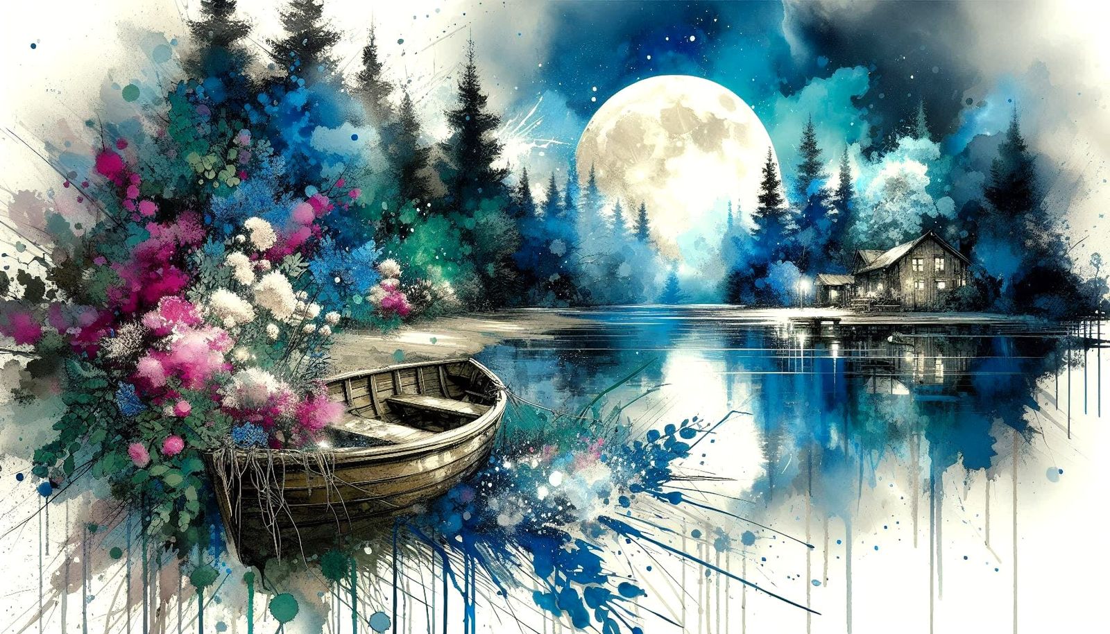 Moon Over The Lake