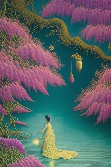 Running-woman in Surreal artisanal Running made entirely of ...