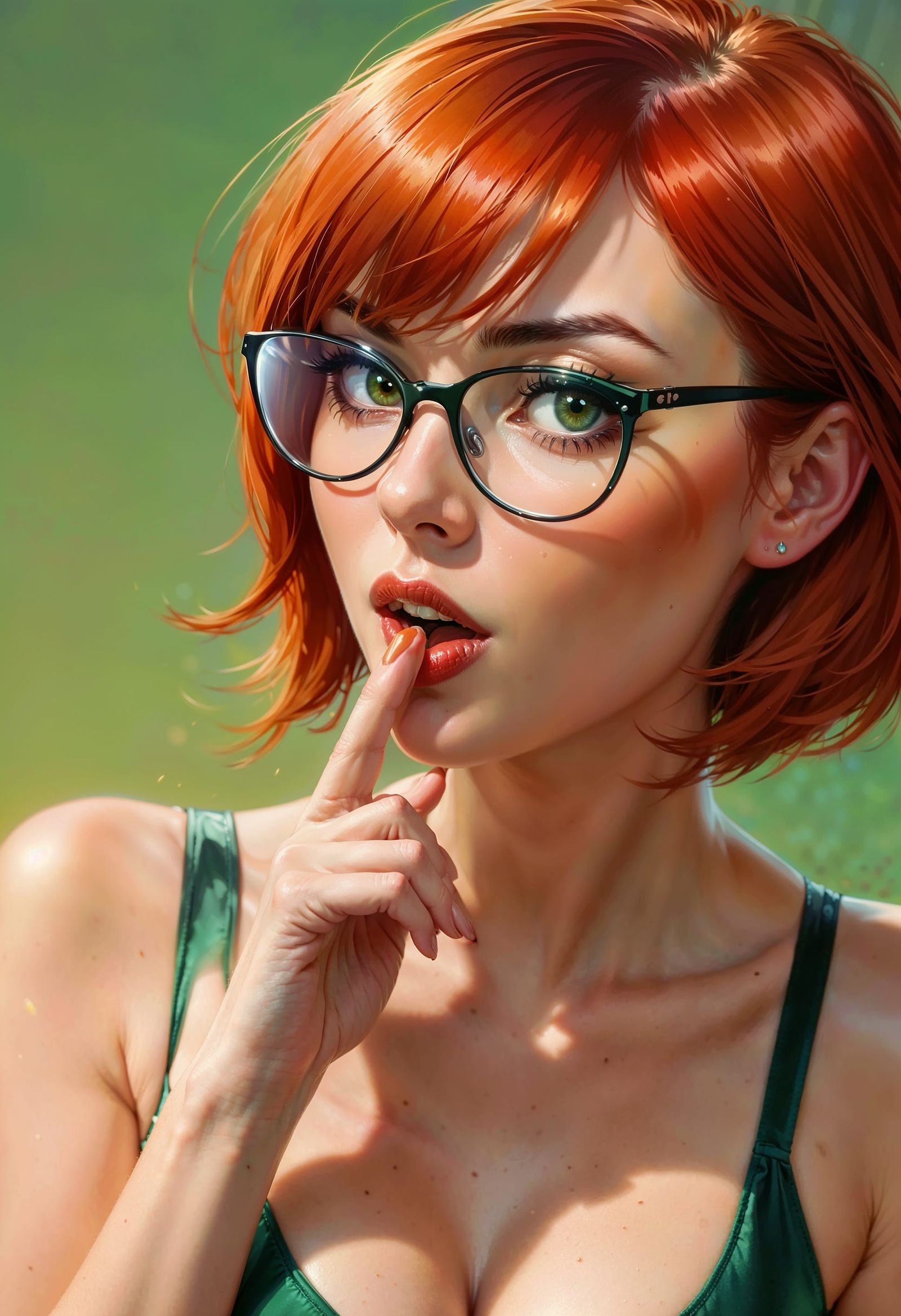 Redhead Next Door Portrait Curious