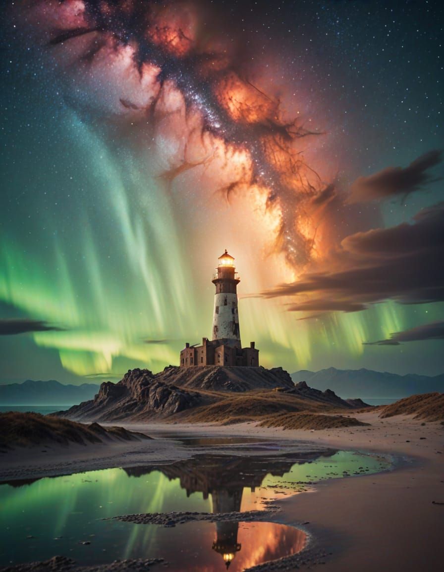 Light house from space  by @Roswarcus