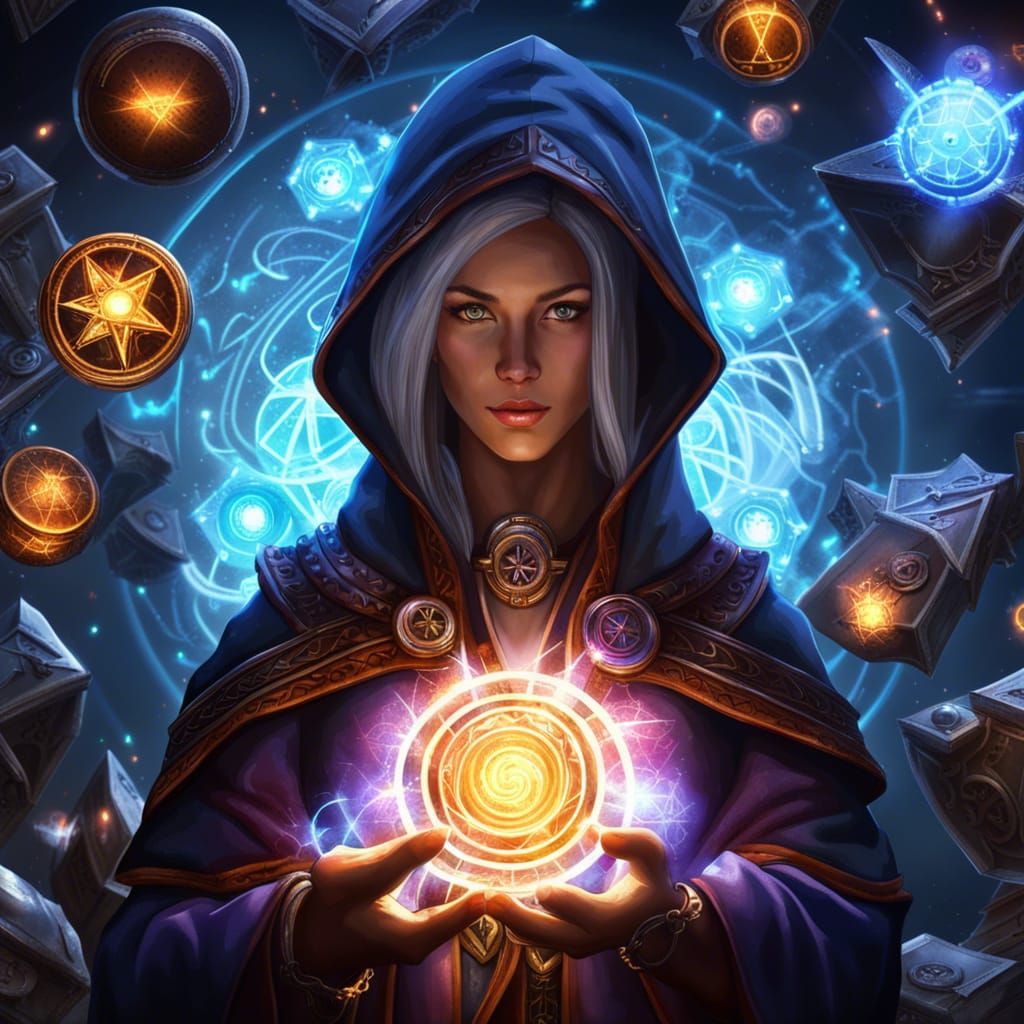 Mage With Arcane Background - AI Generated Artwork - NightCafe Creator