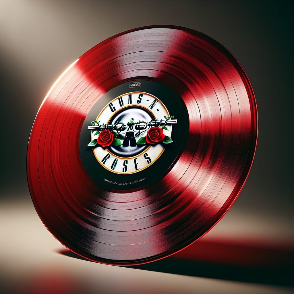 Guns 'N' Roses Limited Edition Red Vinyl - AI Generated Artwork ...