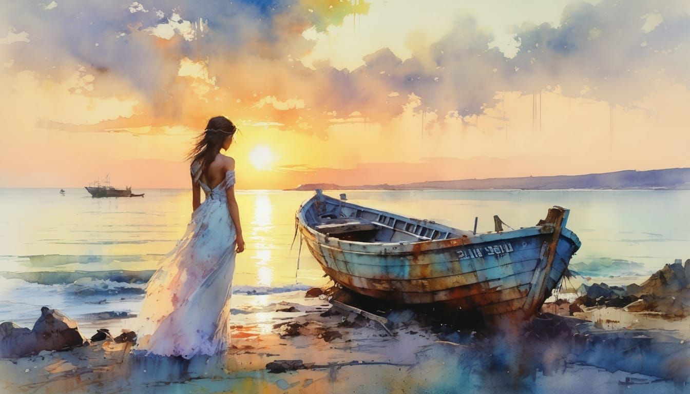 Sunset by the Sea  by @Superbear