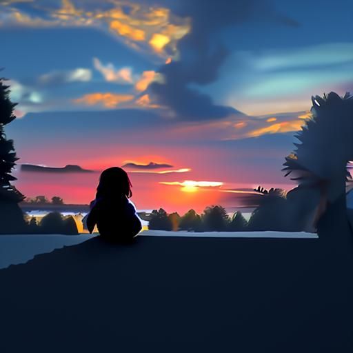 HD wallpaper: sunset, view, man, watching, landscape, nature, sky, outdoor  | Wallpaper Flare