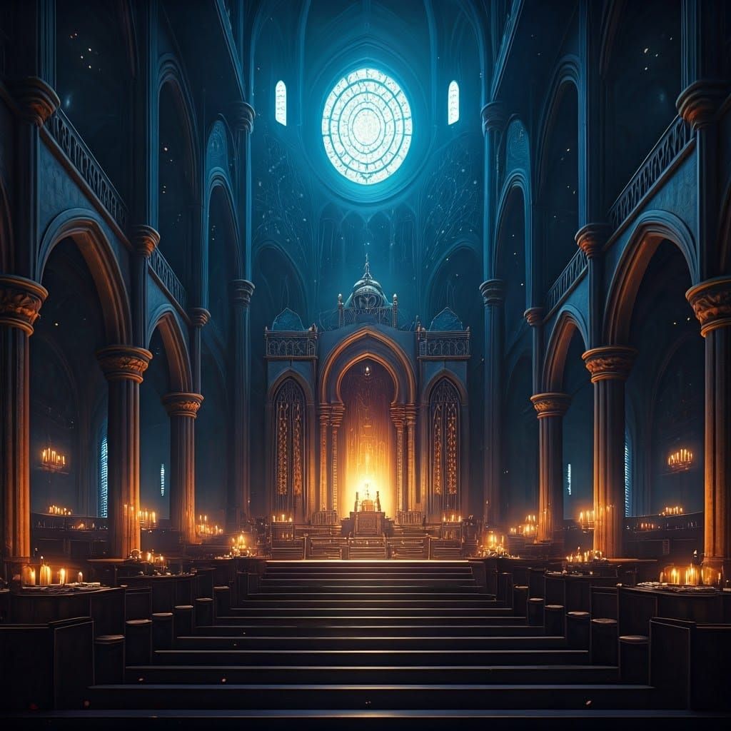 Mystical Bar Mitzvah Party in Dreamlike Synagogue