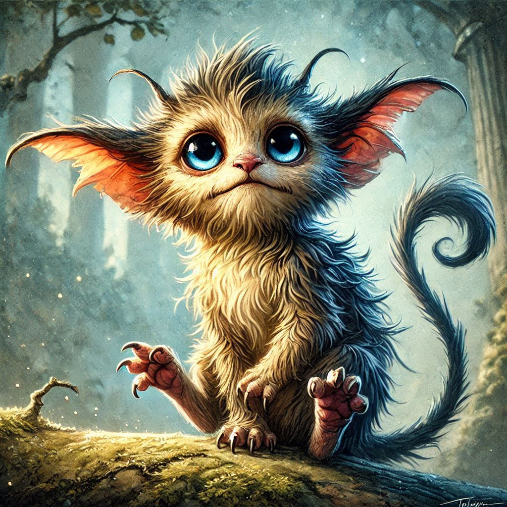 adorable fairy-tale fantasy creature portrait..