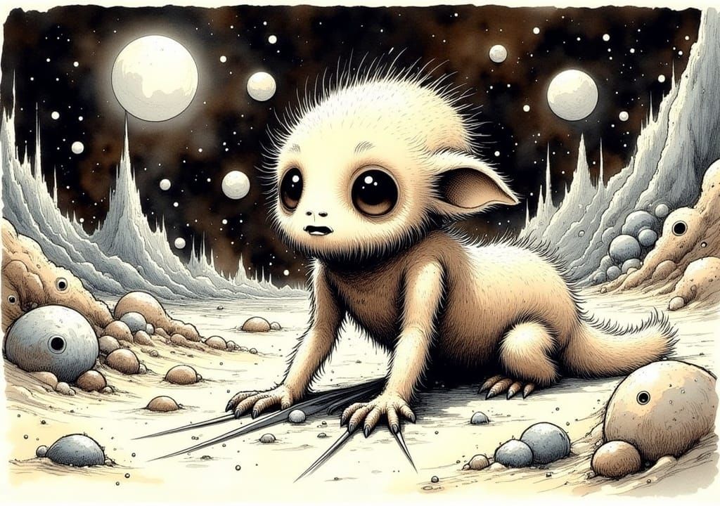 <lora:Alfa Caeli:1.0> early moonrise ablutions