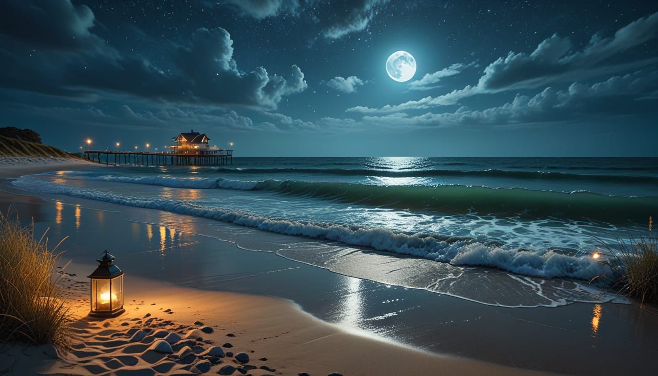 The ocean shore.  by @Alister