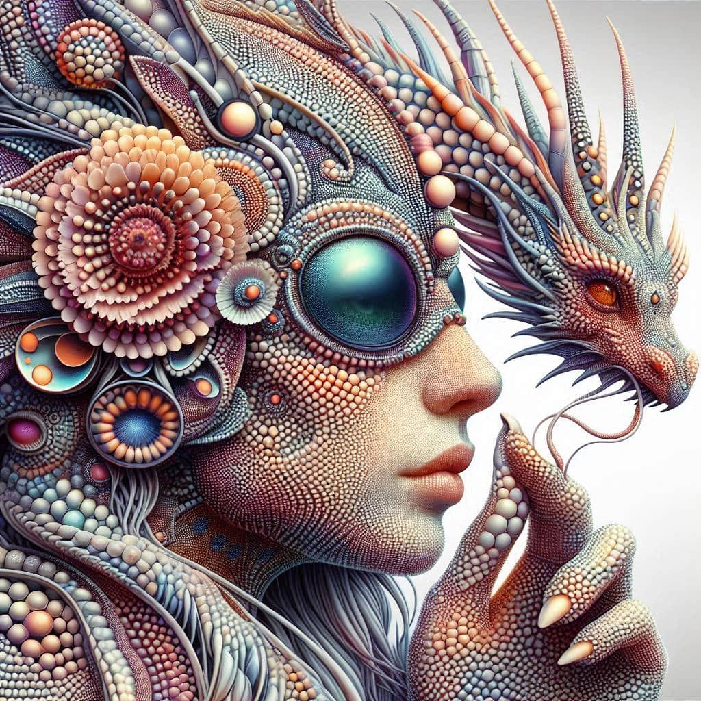Goggles Girl With Dragon Named "Slice"....