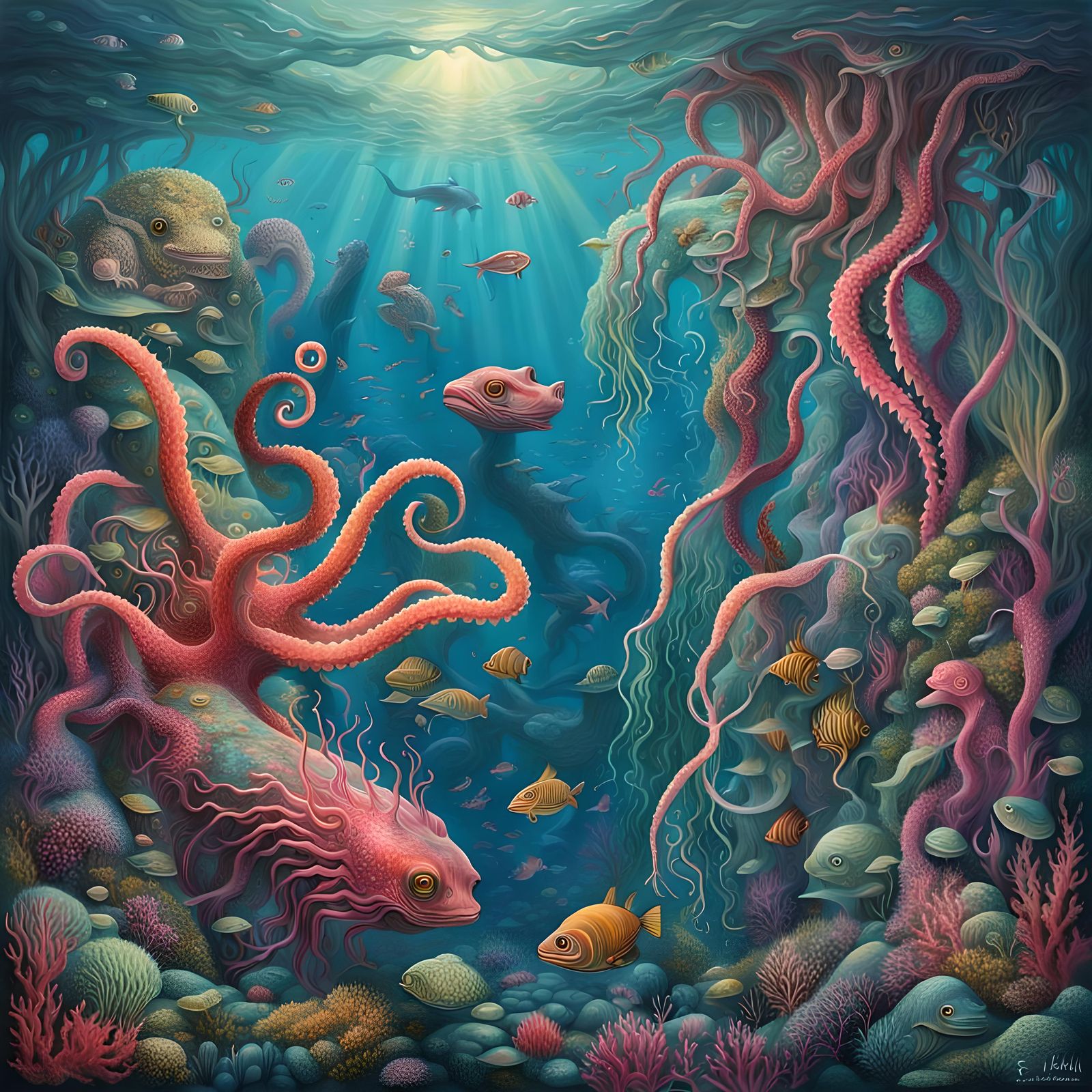 The Beautifully unsettling undersea world... - AI Generated Artwork ...