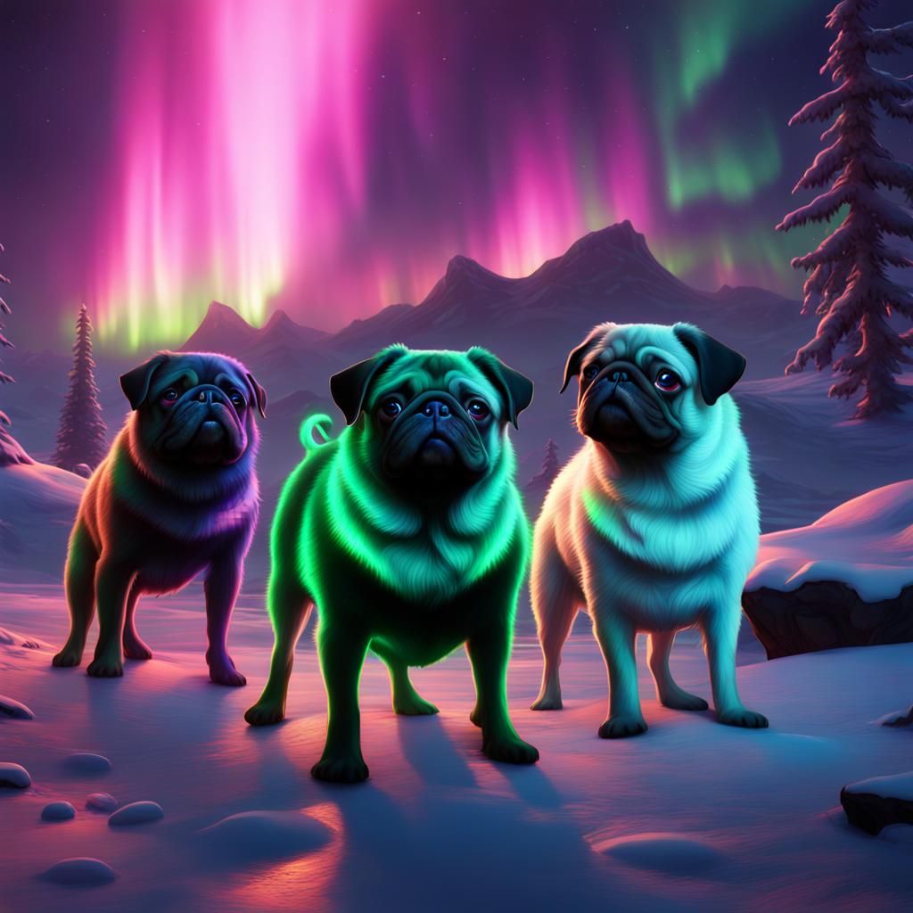 Pugs of a different color