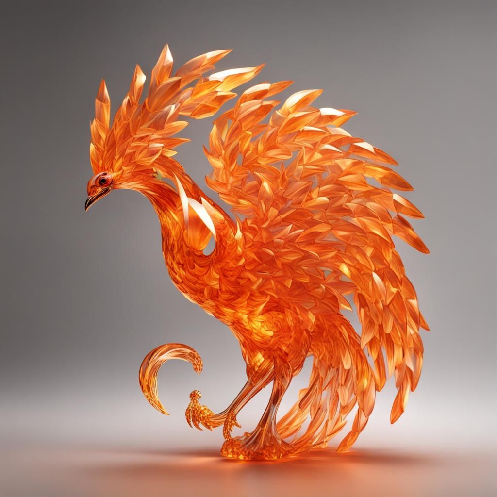 Crystal phoenix  by @Hastur
